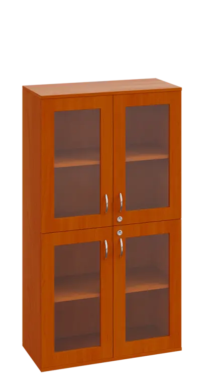 SPO 23 skříň 4-dveřová/ sklo lamino - třešeň šumavská